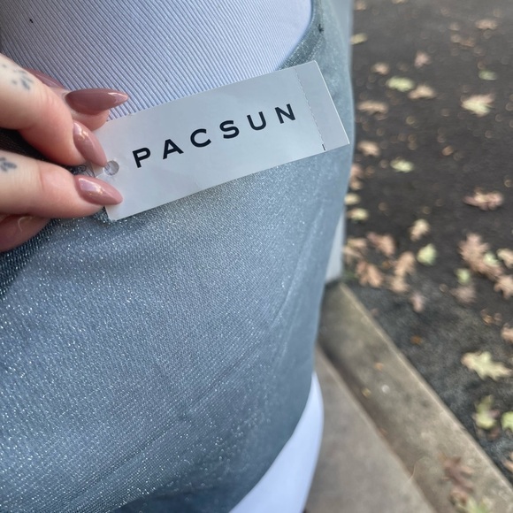 Blue Sparkle Sheer Top - Picture 4 of 4